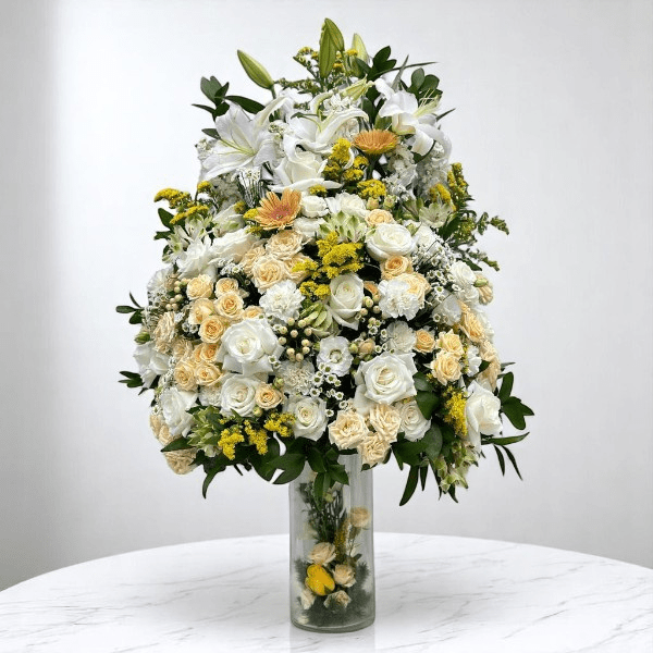 JENEEN FLOWERS FLOWERS VASE Casablanca White